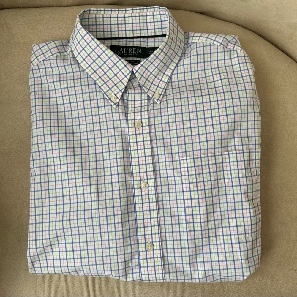Men's Lauren Ralph Lauren Polo Dress Shirt Button Up Classic‎ Fit 16 1/2 (32/33)